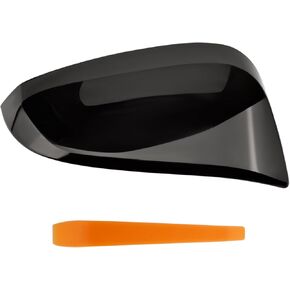 Black Door Rearview Mirror Cover Fits for Toyota 2013-2023 4Runner 2016 RAV4 HV 2013-2015 RAV4 87915-42160-J1 87945-42160-B1(Left driver side)