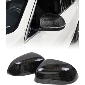 For X5 X6 X7 Door Mirror Covers Caps, Compatible with BMW F15 G05 F16 G06 G07 2014-2024, Carbon Fiber Style Exterior Side Rearview Mirror Cap Cover Trim