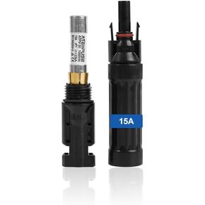 PV in-Line Fuse 30A - 1000V Solar Fuse Holder, Weatherproof and Fire-Safe, Quick Installation (30A)