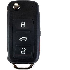 New Car Key Fob Replacement for 2011/2012/2013/2014/2015/2016 VW Jetta Passat Beetle with NBG010180T 5K0-837-202-R / 5K0-837-202-F / 5K0-837-202-A / 5K0-837-202-AE (Single)