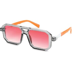 FEISEDY Retro Aviator Sunglasses for Women Men 70s Vintage Square Frames Pilot Sun Glasses B9151