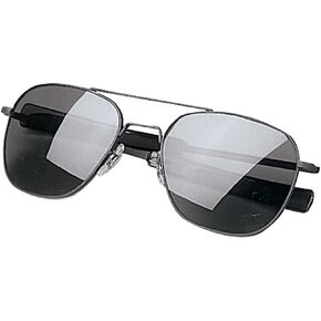 Rothco G.I. Type Aviator Sunglasses, Black/Smoke, 58 MM