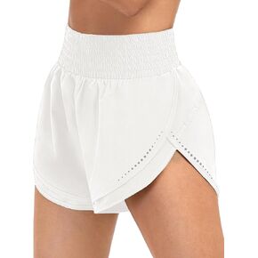 BMJL Womens High Waisted Shorts Athletic Running Short Elastic Quick Dry Gym Workout Shorts