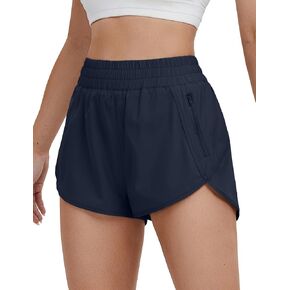 شورت نسائي BMJL عالي الخصر، شورت رياضي للجري، شورت مطاطي سريع الجفاف للتمرين في صالة الألعاب الرياضية in Kuwait