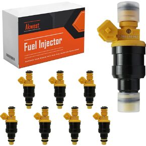 Fuel Injectors Set of 8pcs compatible with Ford, Lincoln, Mercury Selected Vehicles, Replace Part 0280150943, 0280150939, 0280150909, 0280150718