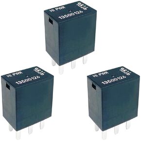 3-Pack 13500126 Relay 12VDC 20A 5-Pin Compatible with Some GM Buick, Chevrolet, Cadillac Vehicles