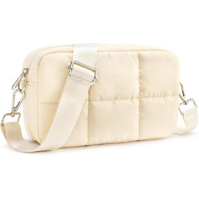 KALIDI FANCY FOREST Crossbody Bags for Women Crossbody Purse with Strap Lightweight Puffer Shoulder Bag for Travel