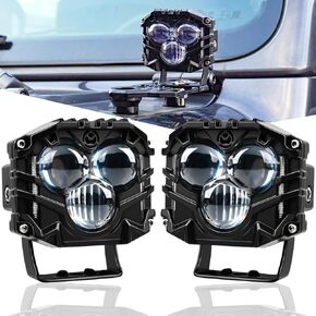 PKEDUO 3.5inch Round LED Pod Lights Spot Beam Offroad Driving Fog Light LED Pods Compatible with SUV ATV UTV Truck Pickup Boat Marine