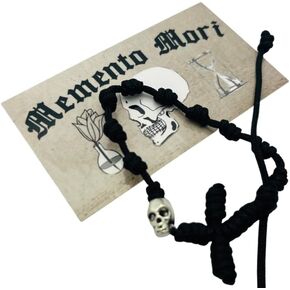 Westmon Works Memento Mori Bracelet Set Adjustable Stoic Jewelry Accessory with Pocket Sized Wallet Card with Marcus Aurelius Quote