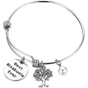 FEELMEM Best Bisabuela Ever Bracelet New Great Grandma Jewelry Pregnancy Great Grandma Spanish Bisabuela Thank You