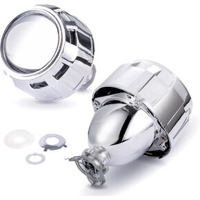 YUFANYA 2.5"Mini Projector Lens LHD Bixenon Projector Lens with Black Shrouds High Low Beam Function Car fit for H1 H4 H7 Car Motorcycle Retrofit