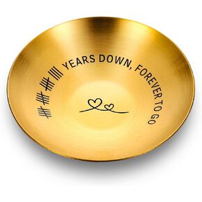 19th Bronze Anniversary Wedding Gifts for Him Her Bronze Gifts for 19 Anniversary Men Women,19th Anniversary Bronze Gifts,4'' Ring Holder Dish Jewelry Tray, Best 19th Anniversary Wedding Gifts