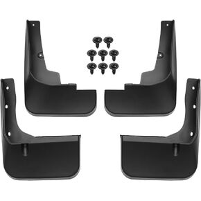 ACROPIX Front and Rear Mud Flaps Splash Guards Fit for Toyota Highlander - Pack of 4 Black