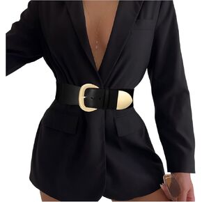 Women Wide Elastic Waist Belt for Dresses Fashion Thick Stretchy Belt for Trendy