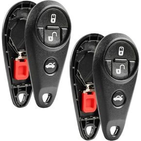 Key Fob Keyless Entry Remote Shell Case & Pad fits Subaru 2006-2007 B9 Tribeca / 2009-2010 Forester / 2007-2009 Impreza / 2005-2007 Legacy / 2006-2007 Outback, Set of 2