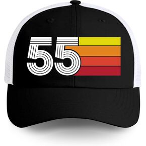 70th Birthday Gifts - 70th Birthday Gifts for Men Women - 1955 Birthday Decorations for Men Women - 70 Years Old Gifts Retro Trucker Hat Black