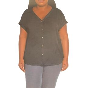 Orvis Women's Short Sleeve Button Front Blouse Shirt