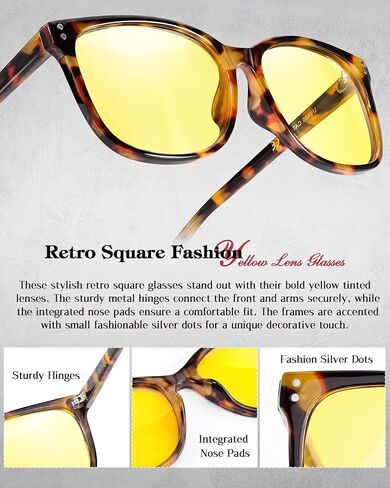 Anti Glare Night Vision Driving Glasses for Womens Polarized Yellow Nighttime Glasses IF22526 in Kuwait