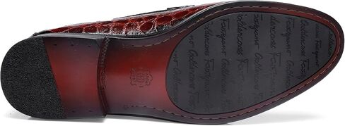 Leather Dress Shoes for Men, Classic Crocodile Printed Leather Slip-on Bit Loafer Shoes for Men in Kuwait