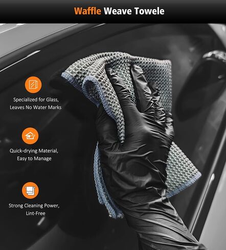 24" x 36" Car Drying Towel Extra Large, 1400 GSM High Absorbent Car Wash Drying Towels, No Scratches or Streaks, Double Twisted Loop Microfiber Drying Towels for Car, Orange in Saudi Arabia