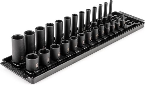 TEKTON 1/4 Inch Drive 6-Point Impact Socket Set with Case, 61-Piece (5/32-11/16 in., 4-17 mm) | SID90403 in Saudi Arabia