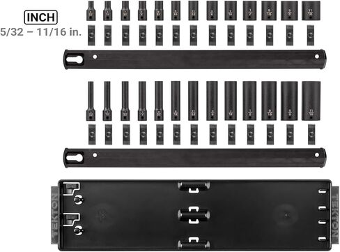 TEKTON 1/4 Inch Drive 6-Point Impact Socket Set with Case, 61-Piece (5/32-11/16 in., 4-17 mm) | SID90403 in Saudi Arabia