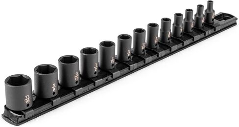 TEKTON مجموعة مقابس الصدمات ذات 6 نقاط مقاس 1/4 بوصة مع حافظة، 61 قطعة (5/32-11/16 بوصة، 4-17 ملم) | SID90403 in Kuwait