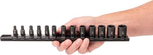 TEKTON مجموعة مقابس الصدمات ذات 6 نقاط مقاس 1/4 بوصة مع حافظة، 61 قطعة (5/32-11/16 بوصة، 4-17 ملم) | SID90403 in Kuwait