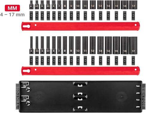 TEKTON 1/4 Inch Drive 6-Point Impact Socket Set with Case, 61-Piece (5/32-11/16 in., 4-17 mm) | SID90403 in Saudi Arabia