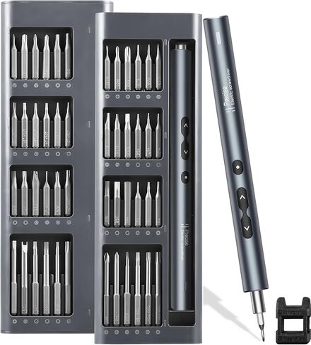 مفك براغي كهربائي صغير من أوريا، مجموعة مفك براغي لاسلكي دقيق 51 في 1 مع 48 بت، مفك براغي كهربائي صغير مع شحن USB، ضوء LED، أداة إصلاح يدوية للهواتف الذكية، الألعاب، الكمبيوتر الشخصي in Kuwait