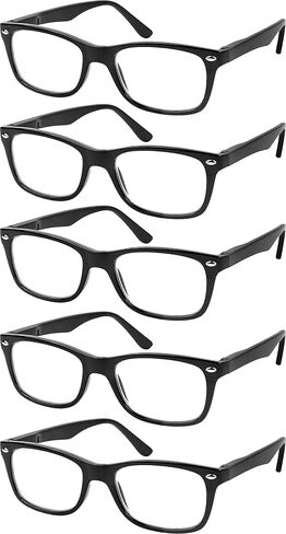 Yogo Vision Reading Blue Light Blocking Glasses for Men Women Eyeglasses Frame Anti Eyestrain Reading Computer Glasses 5 Pack in Kuwait