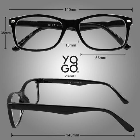 Yogo Vision Reading Blue Light Blocking Glasses for Men Women Eyeglasses Frame Anti Eyestrain Reading Computer Glasses 5 Pack in Kuwait
