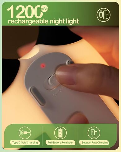 ATSUI Cute Panda Night Light, LED Squishy Novelty Animal Night Lamp, Food Grade Silicone, 3 Level Dimmable Rechargeable Nursery Nightlight for Breastfeeding Toddler Baby Kids, Cute Gifts for Kids in Saudi Arabia