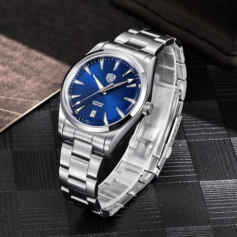 RollsTimi Pagani Design 7912 Men's Automatic Watches, NH35 Movement Stainless Steel Band Waterproof Wristwatch, Self Winding Business Luminous Wrist Watch, Man Fashion Casual Analog Mechanical Clock in Saudi Arabia