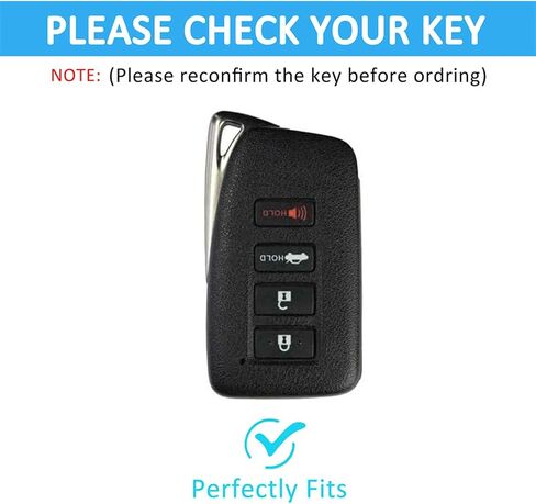 White Key Fob Cover with Leather Keychain for Lexus ES300h 350 GS350 450h IS200t 300 350 in Saudi Arabia