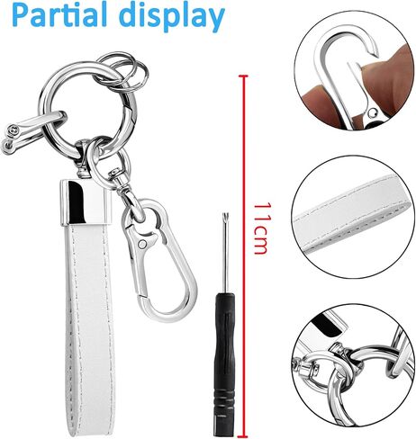 White Key Fob Cover with Leather Keychain for Lexus ES300h 350 GS350 450h IS200t 300 350 in Saudi Arabia
