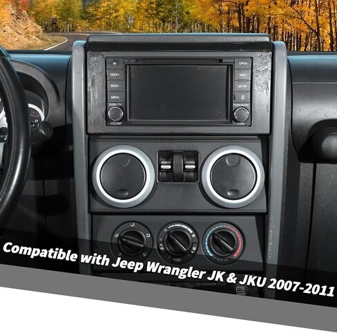 4PCS Center Console Window Switch Button Trim Cover Compatible with Jeep Wrangler JK & JKU 2007-2011 (Silver) in Saudi Arabia