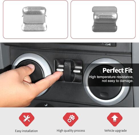 4PCS Center Console Window Switch Button Trim Cover Compatible with Jeep Wrangler JK & JKU 2007-2011 (Silver) in Saudi Arabia