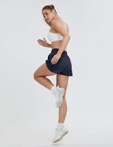 شورت نسائي BMJL عالي الخصر، شورت رياضي للجري، شورت مطاطي سريع الجفاف للتمرين في صالة الألعاب الرياضية in Kuwait