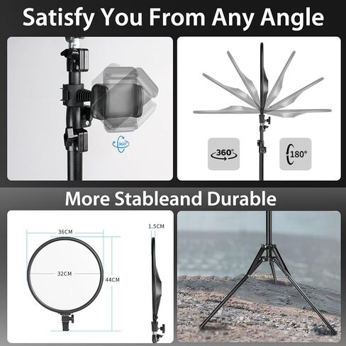 MACTREM 6" Small Ring Light with Stand for Phone Video Desk Makeup in Saudi Arabia