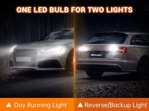 SEALIGHT 3157 Canbus LED Bulb White 4500LM Super Bright 3156 3056 T25 Built-in Resistor Error Free for Reverse Backup Daytime Running Brake Light Bulbs, Pack of 2 in Saudi Arabia