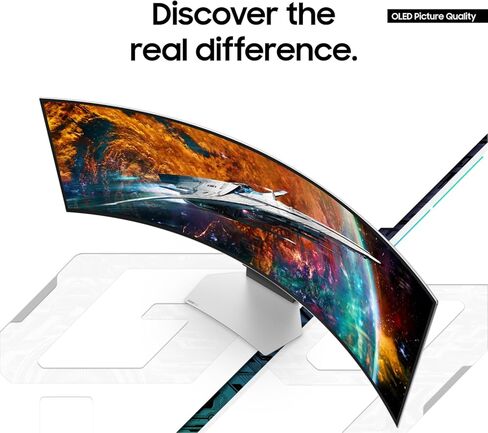 SAMSUNG 49" Odyssey OLED G9 G95SC Series Curved Smart Gaming Monitor, 240Hz, 0.03ms, Dual QHD, Neo Quantum Processor Pro, DisplayHDR 400, AMD FreeSync Premium Pro, LS49CG954SNXZA, 2023 in Saudi Arabia