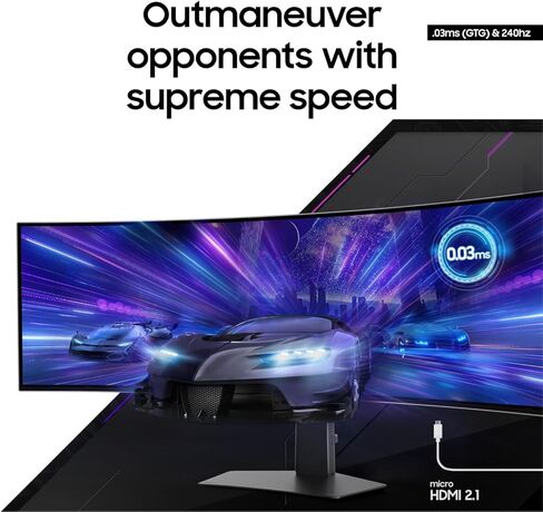 SAMSUNG 49" Odyssey OLED G9 G95SC Series Curved Smart Gaming Monitor, 240Hz, 0.03ms, Dual QHD, Neo Quantum Processor Pro, DisplayHDR 400, AMD FreeSync Premium Pro, LS49CG954SNXZA, 2023 in Saudi Arabia