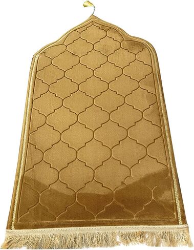 Muslim Prayer Mat, Thick Soft Velvet Muslim Rug, Portable Muslim Prayer Rug, Turkish Prayer Carpet,Janamaz Sajada Carpet for Men and Women Plain Solid Prayer Mat Ramadan Eid Gift.- Pink in Kuwait