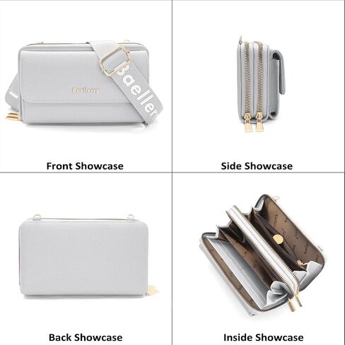 Crossbody Bag for Women Small Shoulder Handbag Leather Cell Phone Purse Wristlet Clutch Wallet with Card Slots in Saudi Arabia