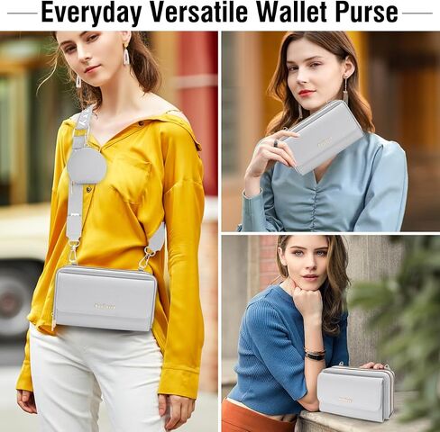 Crossbody Bag for Women Small Shoulder Handbag Leather Cell Phone Purse Wristlet Clutch Wallet with Card Slots in Saudi Arabia