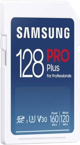 Samsung PRO Plus Full Size 128GB SDXC Memory Card + Reader, Up to 180 MB/s in Kuwait