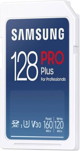 Samsung PRO Plus Full Size 128GB SDXC Memory Card + Reader, Up to 180 MB/s in Kuwait
