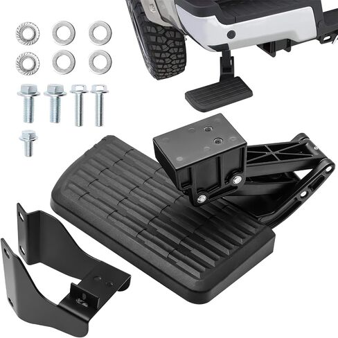 خطوة سرير خلفي قابلة للسحب لخطوة سرير شاحنة قابلة للسحب لسيارة Ford F150 2015-2020 خطوة سرير شاحنة قابلة للسحب لفورد، خطوة الباب الخلفي للشاحنة القابلة للطي، استبدال # 75312-01A in Kuwait