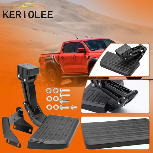 خطوة سرير خلفي قابلة للسحب لخطوة سرير شاحنة قابلة للسحب لسيارة Ford F150 2015-2020 خطوة سرير شاحنة قابلة للسحب لفورد، خطوة الباب الخلفي للشاحنة القابلة للطي، استبدال # 75312-01A in Kuwait